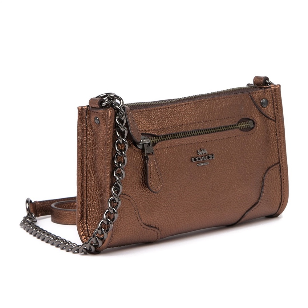 Coach grain leather mickie crossbody